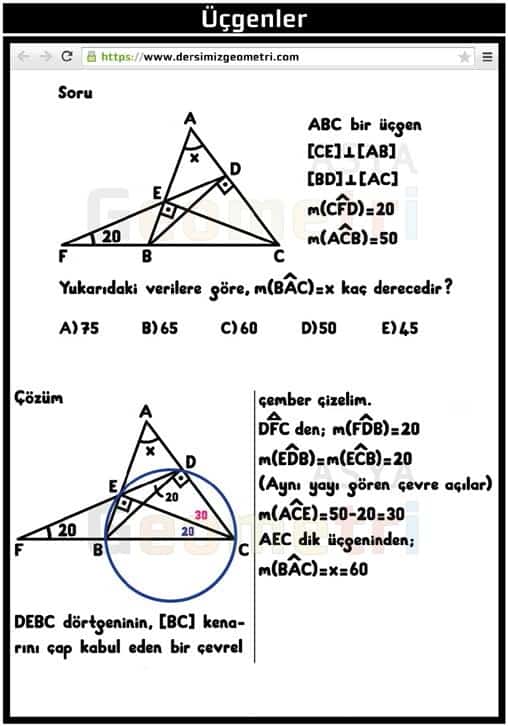 matematik üçgenler ders notları