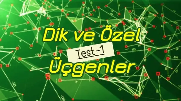 dik ve özel üçgenler test