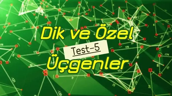 dik ve özel üçgenler test